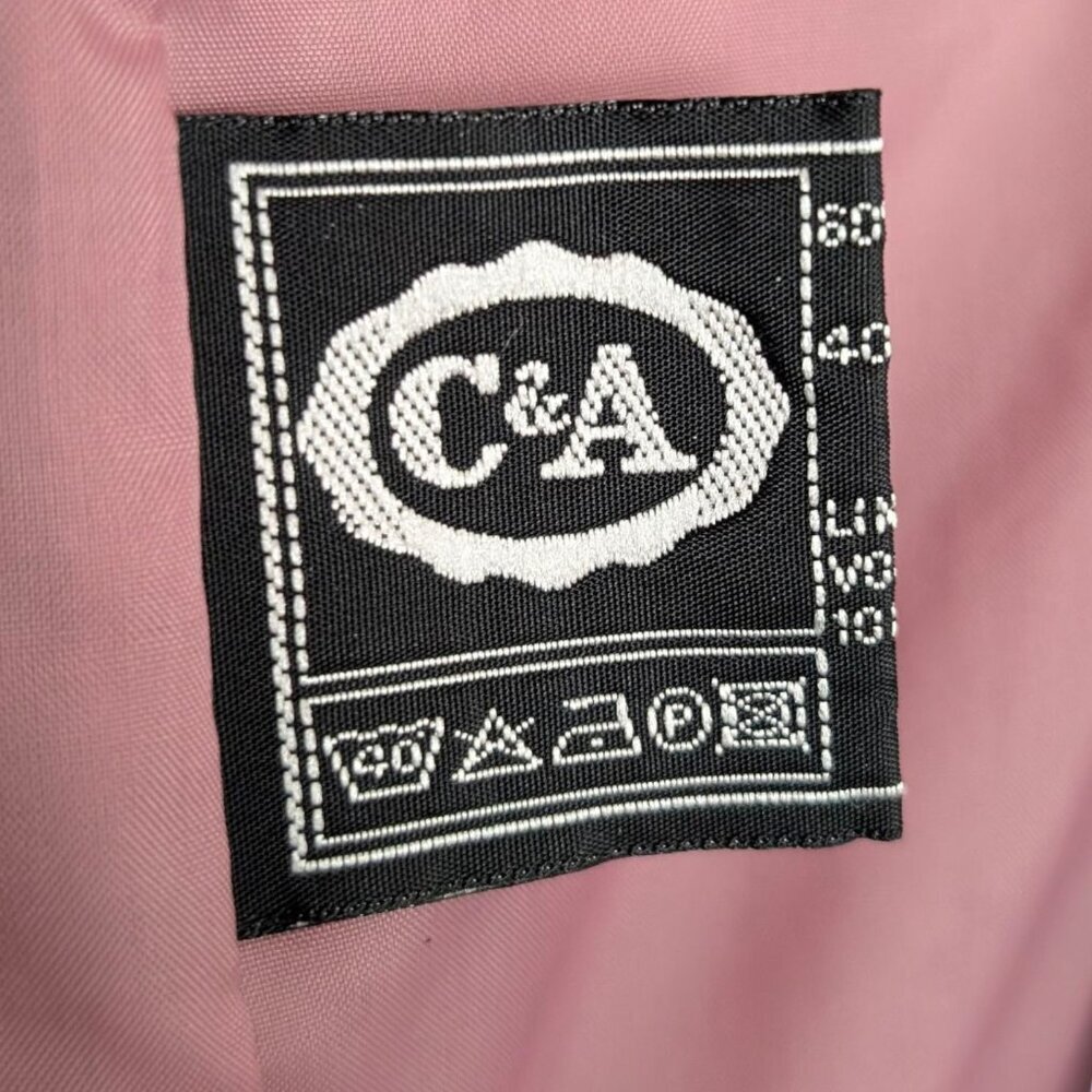 V. C&A Light Pink-Purple Trench Coat - Picture 10 of 12